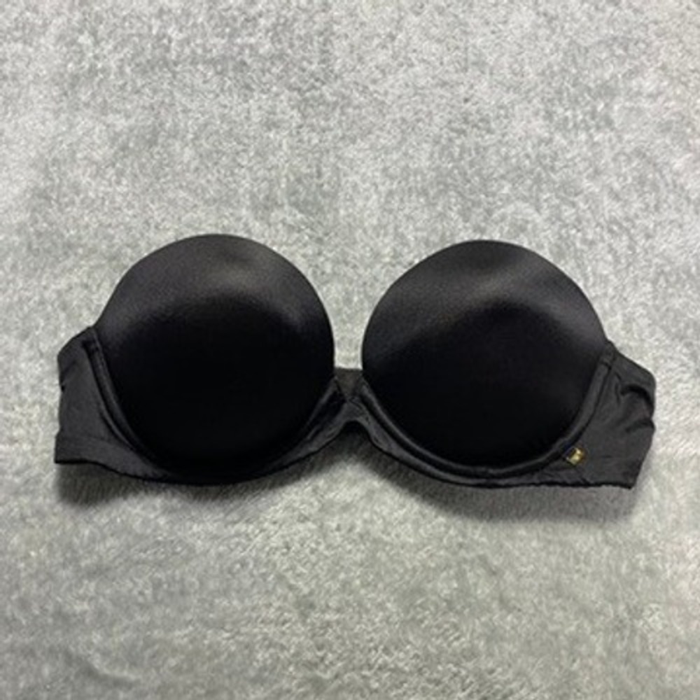 Victoria's Secret Womens 34B Strapless Bra‎ Very Sexy Black Push Up Underwire